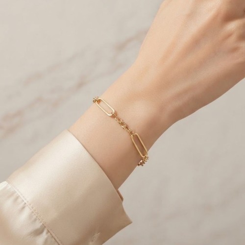 Minimal Ataç 14 Ayar Altın Bileklik