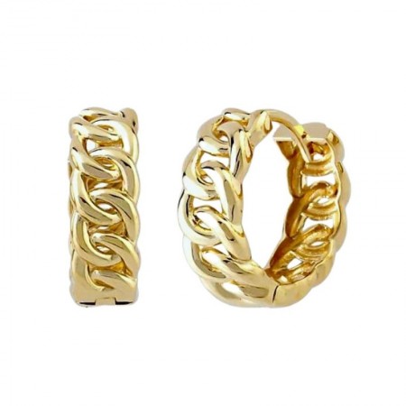 Gurmet Modeli 14 Ayar Altın Halka Küpe