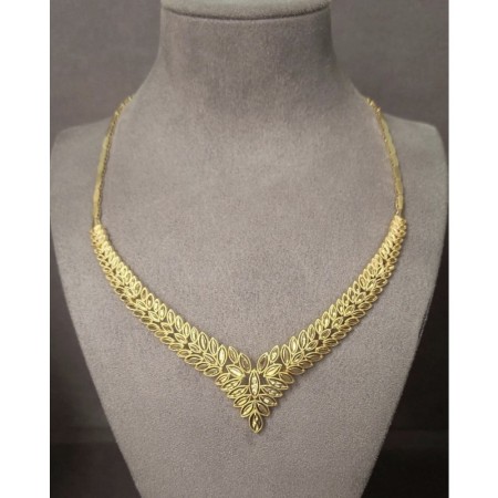 Yaprak Modeli 14 Ayar Özel Üretim Altın Set