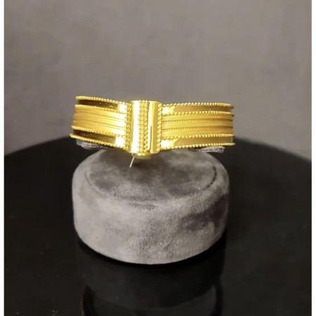 Modern Trabzon Hasır Modeli 14 Ayar Altın Kelepçe Bilezik