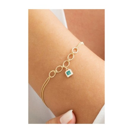 Sallantılı Nazar Boncuklu 14 Ayar Altın Bileklik 